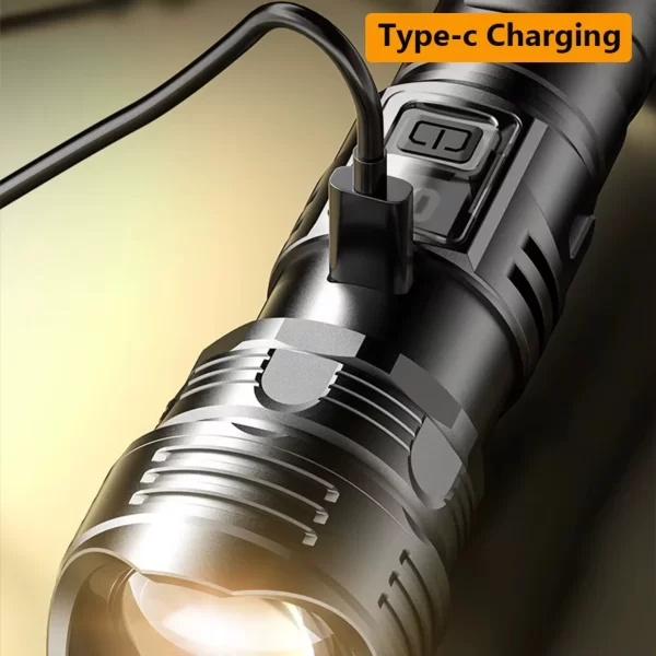 USB Rechargeable High Power LED Flashlight - Image 3